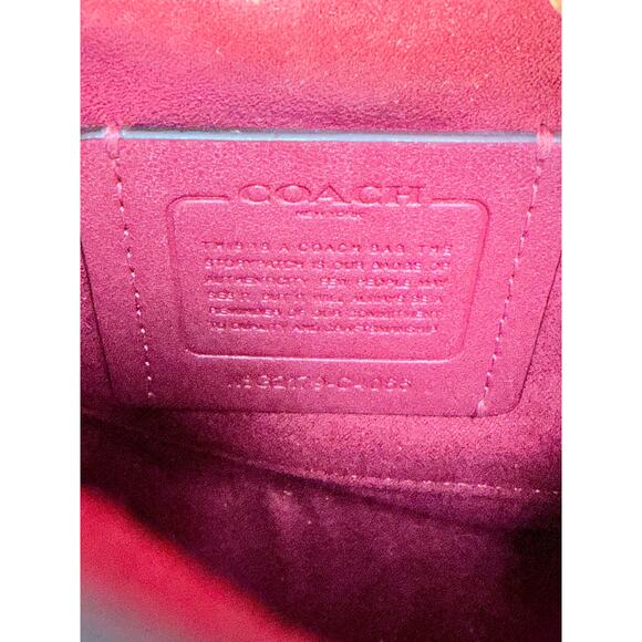 NWOT Coach Signature Denim Shay Saddle Bag Navy Leather Horse & Carriage – Small - Picture 8 of 11